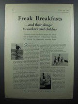 1928 Quaker Oats Cereal Ad - Freak Breakfasts - $18.49