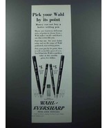 1928 Wahl-Eversharp Pen &amp; Pencil Ad - Its Point - £14.55 GBP