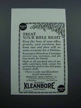 1928 Remington Kleanbore Cartridges Ad - Treat Right - £14.54 GBP