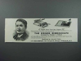 1897 Edison Mimeograph Ad - Automatic / Hand - £14.55 GBP