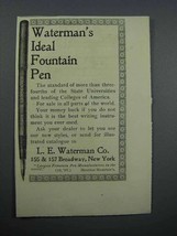 1897 Waterman&#39;s Ideal Fountain Pen Ad - $18.49