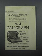 1897 Caligraph No. 4 Typewriter Ad - £14.54 GBP