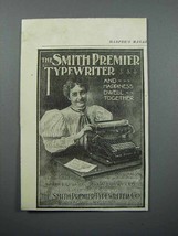 1897 Smith Premier Typewriter Ad - Happiness - $18.49