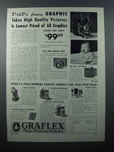 1950 Graflex Century Graphic Camera Ad - Quality - £14.78 GBP