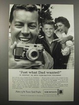 1958 Graflex Graphic 35 Camera Ad - Dad Wanted - £14.53 GBP