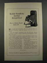 1925 Kodak 1A Pocket Kodak Series II Camera Ad - £14.53 GBP