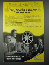 1953 Kodak Kodascope Pageant Sound Proector Ad - £14.87 GBP