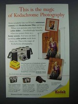 1954 Kodak Pony 135 Camera Ad - The Magic of Kodachrome - $18.49