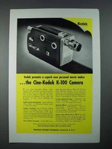 1955 Kodak Cine-Kodak K-100 Movie Camera Ad - $18.49