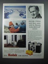 1958 Kodak Bantam Colorsnap Camera Ad - Peter Twiss - $18.49
