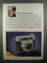 1961 Kodak Retina Automatic III Camera Ad - Talented - £14.77 GBP