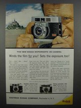 1961 Kodak Motormatic 35 Camera Ad - Winds Film - £13.88 GBP