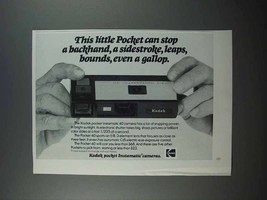 1973 Kodak Pocket Instamatic 40 Camera Ad - Can Stop - $18.49