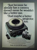 1970 Kodak X-90 Camera, Carousel 850 Projector Ad - $18.49