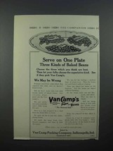 1913 Van Camp&#39;s Pork and Beans Ad - One Plate - £14.78 GBP