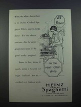 1927 Heinz Cooked Spaghetti Ad - Italian Style - £14.72 GBP