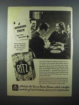 1937 Ritz Crackers Ad - A Winning Trick - $18.49
