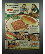 1940 Hormel SPAM Ad - Burger on a Bun! - £15.09 GBP