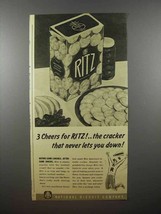 1940 Ritz Cracker Ad - 3 Cheers for Ritz! - $18.49