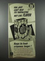 1941 Nabisco Ritz Crackers Ad - Tantalizing Flavor - $18.49