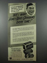 1941 Nabisco Honey Maid Graham Crackers Ad - A Bowl - £14.48 GBP