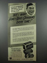 1941 Nabisco Honey Maid Graham Crackers Ad - A Bowl - $18.49