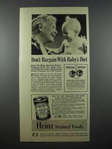 1941 Heinz Strained Tomato Soup Baby Food Ad - Don't Bargain - $18.49