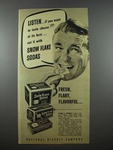 1941 Nabisco Snow Flake Sodas Cracker Ad - Listen - £14.48 GBP