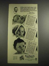 1941 Gerber&#39;s Baby Food Ad - Cereal, Vegetables - £14.78 GBP