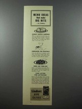 1941 Lindsay Ripe Olives Ad - Menu Ideas - £14.55 GBP