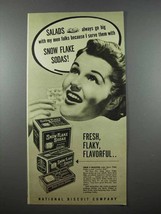 1941 Nabisco Snow Flake Sodas Cracker Ad - Salads - £14.55 GBP