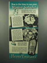 1943 Heinz Vinegar Ad - Can Your Winter Salads - $18.49
