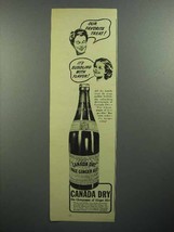 1944 Canada Dry Pale Ginger Ale Soda Ad - Our Treat - £14.53 GBP
