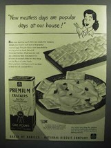 1944 Nabisco Premium Crackers Ad - Meatless Days - £14.48 GBP
