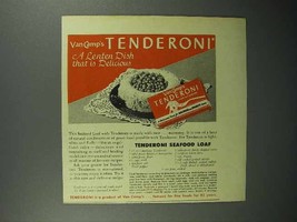 1944 Van Camp&#39;s Tenderoni Ad - A Lenton Dish - £14.60 GBP