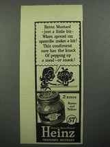 1944 Heinz Mustard Ad - Just a Little Bit - £14.78 GBP