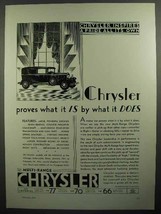 1930 Chrysler Imperial Car Ad - Proves What It Is - £14.65 GBP