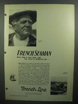 1930 French Line Cruise Ad - French Seaman - $18.49