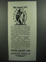 1930 Cunard Anchor Lines Cruise Ad - African - £14.81 GBP