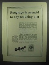 1930 Kellogg's All-Bran Cereal Ad - Roughage Essential - $18.49