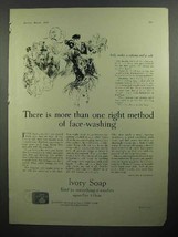 1930 Ivory Soap Ad - Method of Face-Washing - $18.49