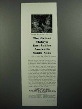 1930 Matson Cruise Line Ad - Orient, Malaya, South Seas - £14.53 GBP