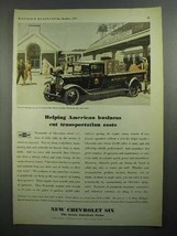 1931 Chevrolet Six Truck Ad - Cut Transportation Costs - £14.87 GBP