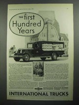 1931 International Harvester Truck Ad -  Hundred Years - £14.23 GBP