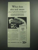 1931 Colgate's Toothpaste Ad - This Seal - $18.49