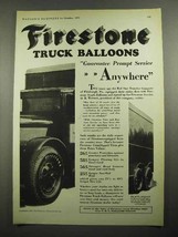 1931 Firestone Truck Balloons Tire Ad - Prompt Service - £14.54 GBP