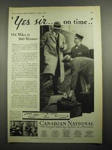 1931 Canadian National Railroad Ad - Yes Sir On Time - £14.52 GBP