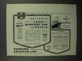 1932 Hamburg-American Line Cruise Ad - Enjoyment - £13.91 GBP