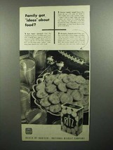 1945 Nabisco Ritz Crackers Ad - Family Ideas? - £14.48 GBP