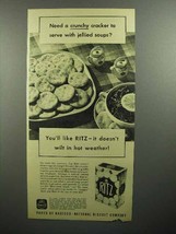 1945 Nabisco Ritz Crackers Ad - Crunchy - £14.48 GBP